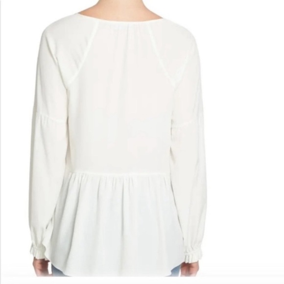 1. State Ivory Neck Tie Long Sleeve Blouse - Picture 2 of 9